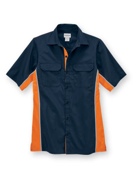 WearGuard ® Enhanced-Visibility Short-Sleeve Color Block Work Shirt. 