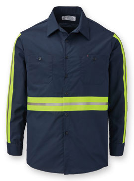 Aramark Enhanced Visibility Long-Sleeve Work Shirt