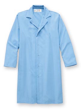 Aramark pocketless snap-front lab coat