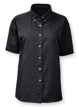 Women's Short-Sleeve Cotton Twill Shirt