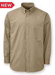 Men's Long-Sleeve Cotton Twill Shirt