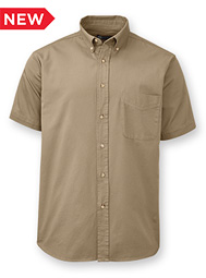 Men's Short-Sleeve Cotton Twill Shirt