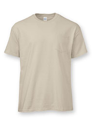 100% Ultra Cotton® or Cotton Blend Short-Sleeve T With Pocket