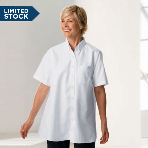 WearGuard® Maternity Short-Sleeve Ultimate Oxford Work Shirt