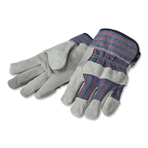 Leather-Palm Canvas Work Gloves