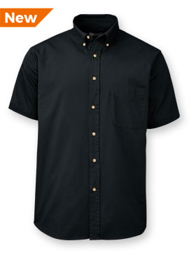 Men's Short-Sleeve Cotton Twill Shirt