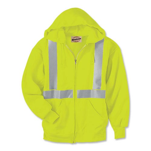 WearGuard® Class 2 high-Visibility Hooded Zip-Front Sweatshirt