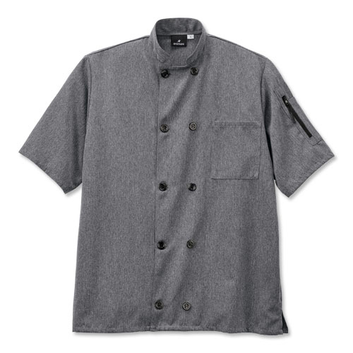Short-Sleeve Herringbone Chef Coat
