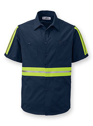 Aramark Enhanced Visibility Short-Sleeve Work Shirt