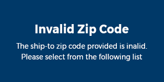 Invalid Zip Code