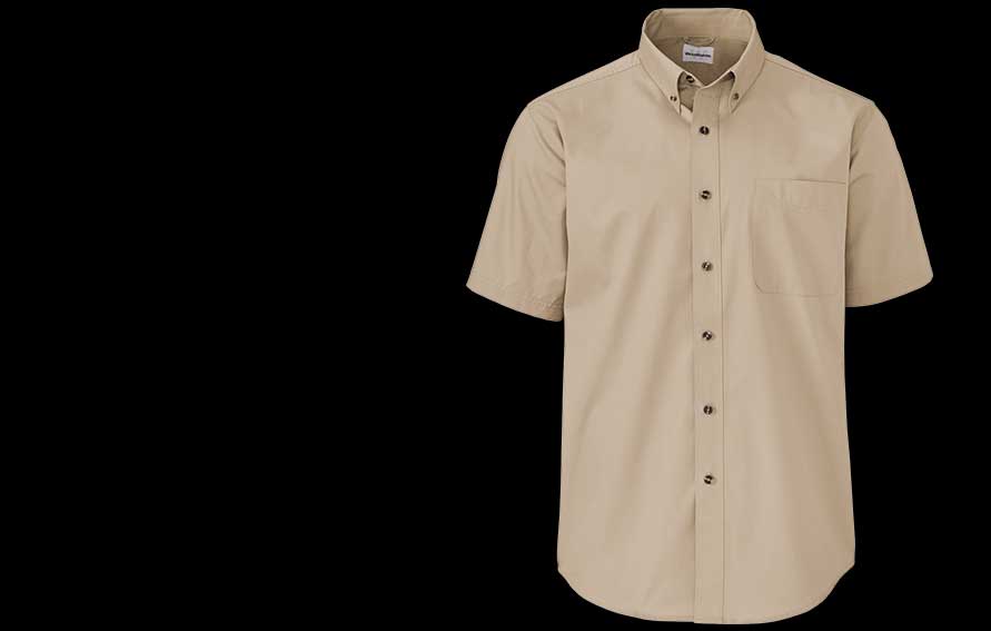 WearGuard Short-Sleeve Fine Line Blended Twill Shirt